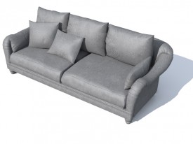 Retro sofa 3D Object | FREE Artlantis Objects Download